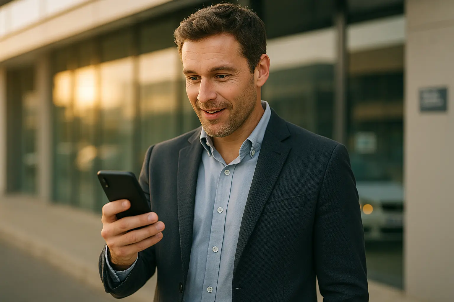 User browsing on smartphone